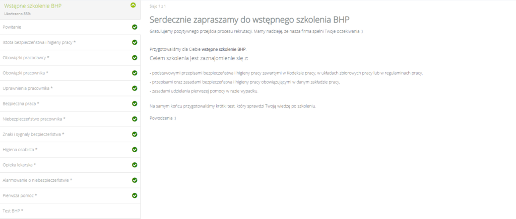 szkolenie BHP online