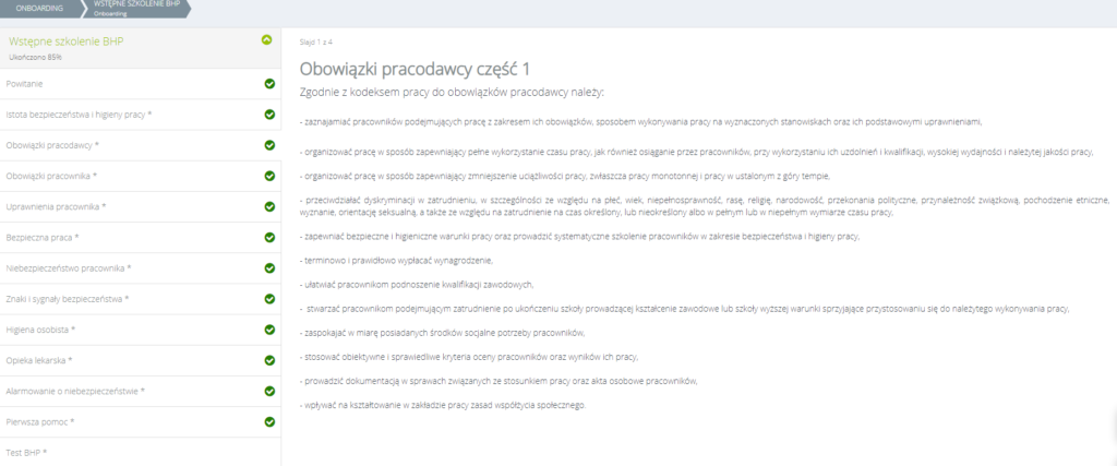 szkolenie BHP online
