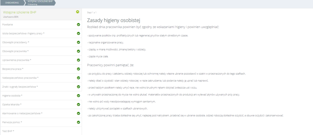szkolenie BHP online