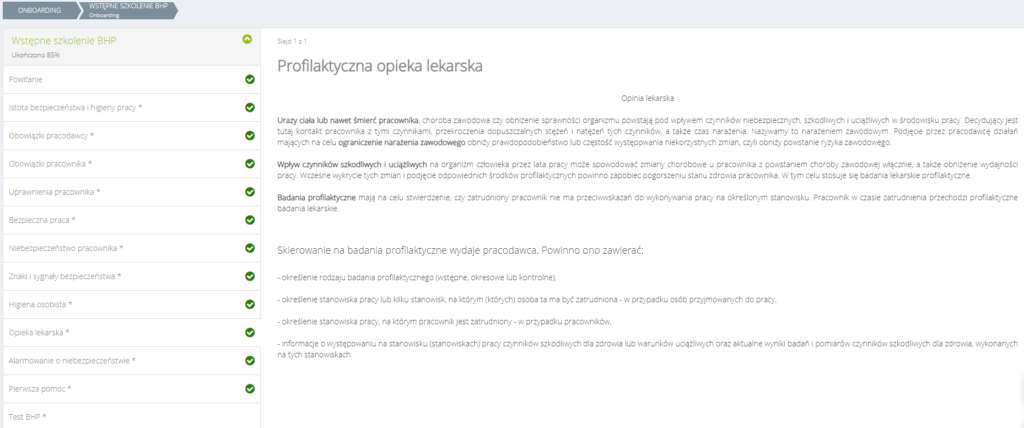 szkolenie BHP online