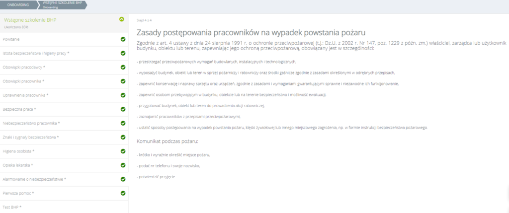 Szkolenie BHP online