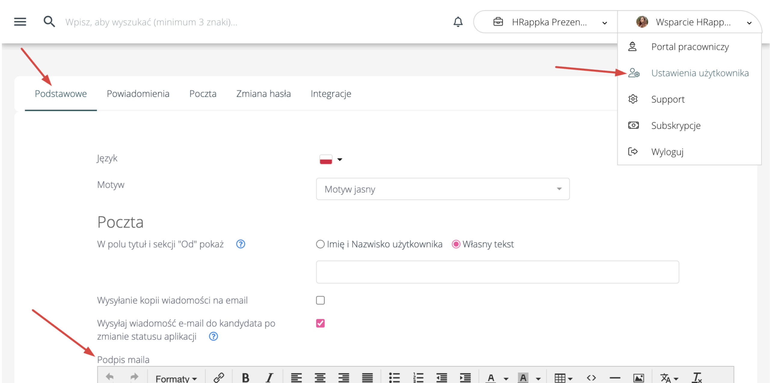 Stopka maila w hrappce